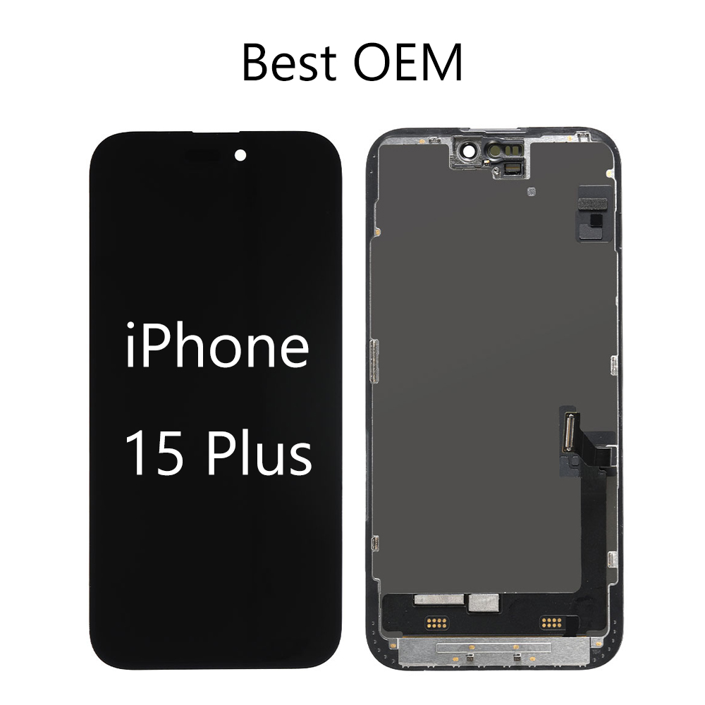 OLED Screen for iPhone 15 Plus 6.7", Best OEM, Black